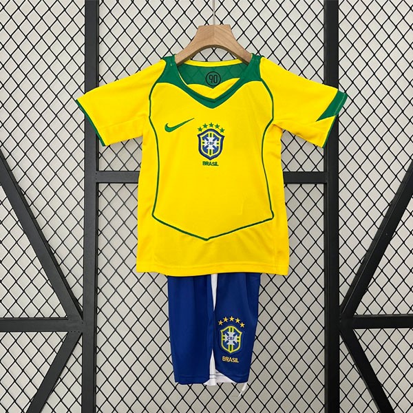 Camiseta Brasil Primera equipo Niño Retro 2004